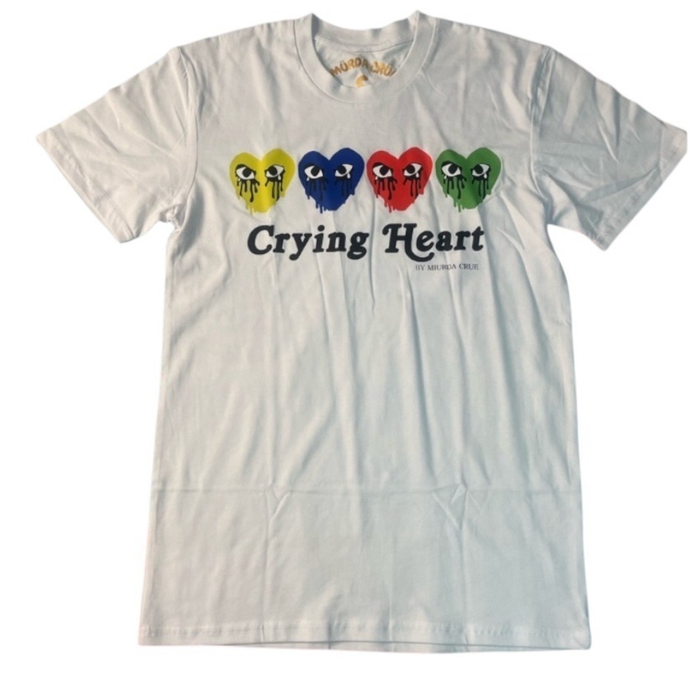 Crying hearts graphic tee sz Various